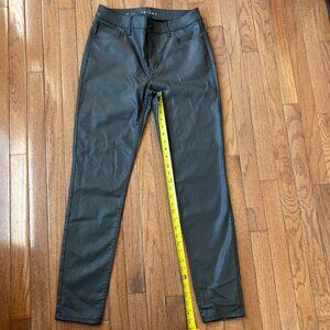 WHBM - High-Rise Coated Skinny Jeans, Grey, Size 8, 30" inseam